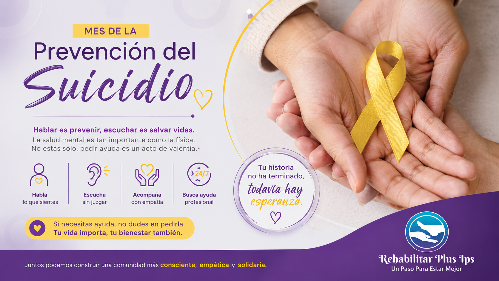 Prevención del Suicidio: Hablar, Escuchar y Acompañar También Salva Vidas